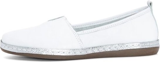 Andrea Conti Damen Lederslipper weiß/silber