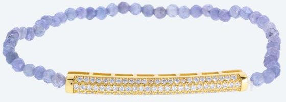 Armband 925 Sterling Silber vergoldet Tansanit