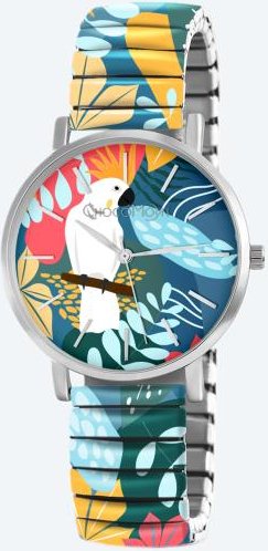 ChocoMoon Damenuhr "Cockatoo in the Jungel" Quarz