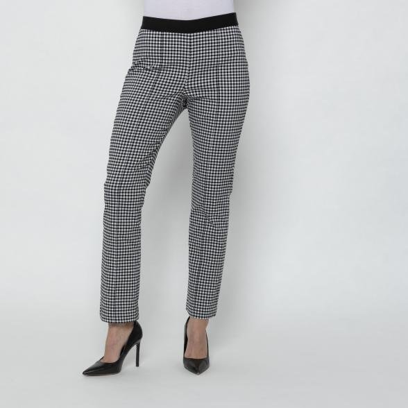 Perfectly JU Hose 'Liva' Regular schwarz/ weiß