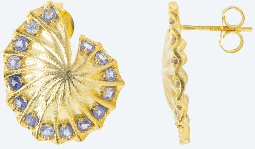 Ohrstecker 925 vergoldet Tansanit