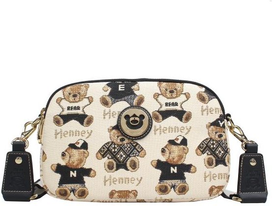 Henney Bear Umhängetasche schwarz/multicolor
