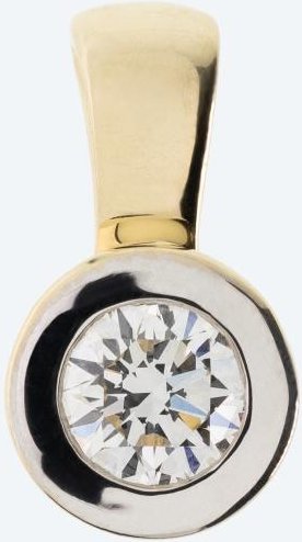 LG Anhänger 585 GG bicolor Lab Grown Brillant