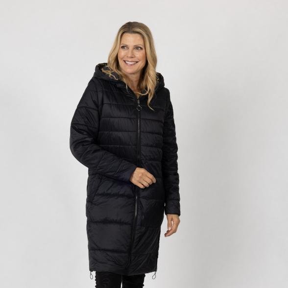 FASHION NEWS Wende-Longjacke, schwarz/multicolor