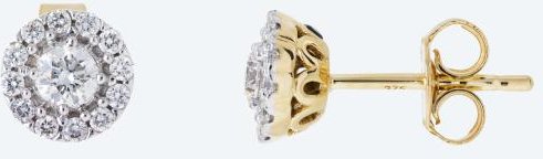 Ohrstecker 375 Gelbgold Kanada Brillanten