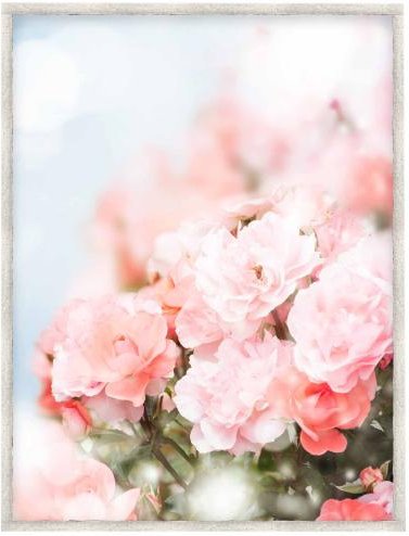 Thumbnail - Sherpa-Decke Floral rosa 130x160 cm