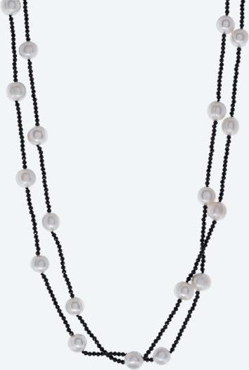 Endlos Collier SWZP + Spinell, ca. 140 cm