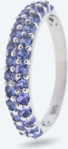 Ring 925 Silber rhodiniert Tansanit