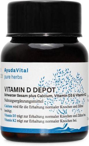 AYUDA VITAL Vitamin D Depot+Calcium+K2 120 Kapseln