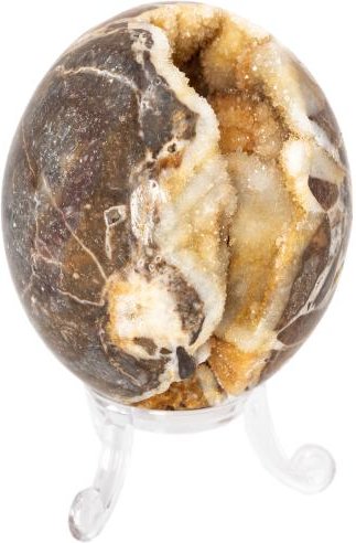 Darimana Kugel Geode Bergkristall mit Plexidreifuß