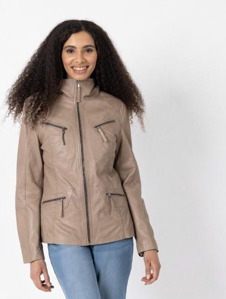 OTTO KERN Damen-Lederjacke 'Katta' beige