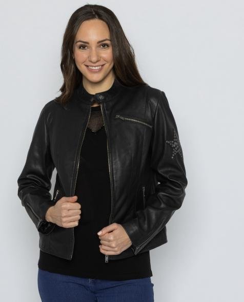 OTTO KERN Damen-Lederjacke schwarz