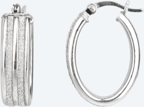 Creolen 925 Sterling Silber Glitter