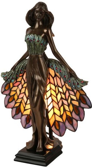 Tischleuchte Dame Tiffanyoptik