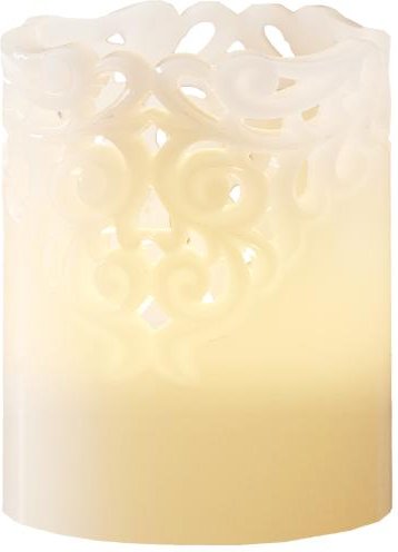 LED-Wachskerze Rankenmuster H10cm