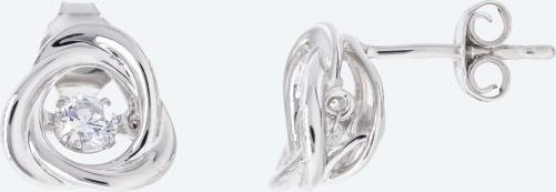 LG Ohrstecker 925 Silber rhod. Brillanten