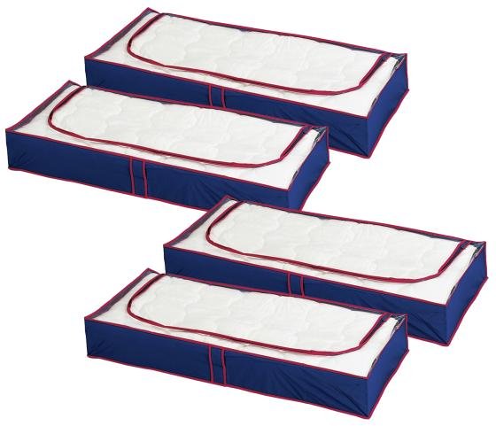 Maximex Unterbettkommode blau-rot 4er Set