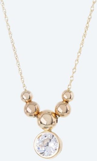 Collier 375 Gelbgold Zirkonia