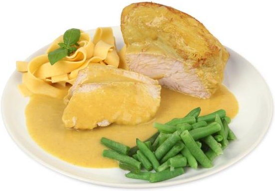 Putenbrust Bombay in Currysoße