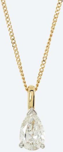 LG Anhänger+Kette 585 Gelbgold Diamant