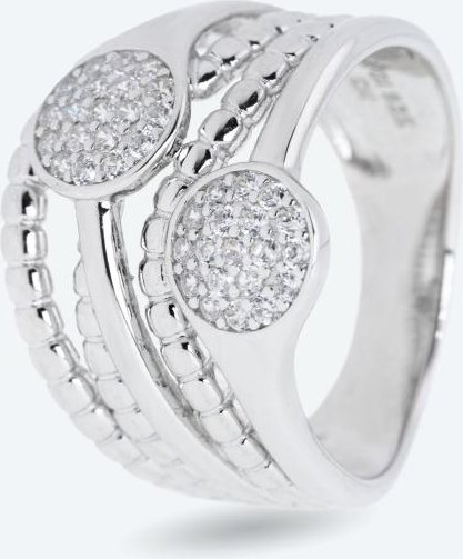 Ring 925 Sterling Silber rhodiniert Zirkonia