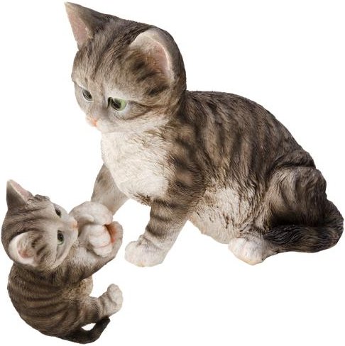 Dekofigur Katze mit Baby
