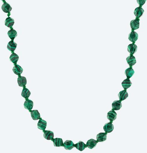 Collier Malachit Diamond Cut