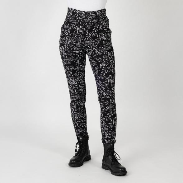 FASHION NEWS Thermo-Fleece-Leggings schwarz/weiß