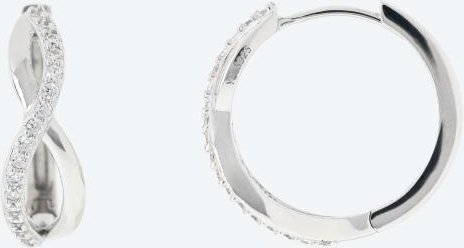 Creolen 925 rhodiniert Unendlichkeit Zirkonia