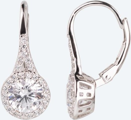 Ohrhänger 925 Silber rhodiniert Zirkonia