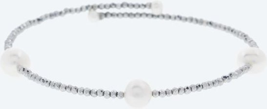 Armreif Hämatit, Süßwasserzuchtperle