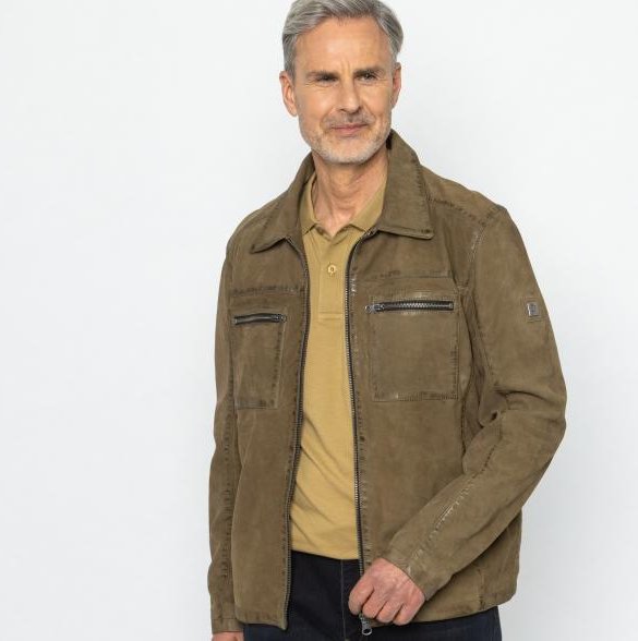 OTTO KERN Herren-Lederjacke schlamm