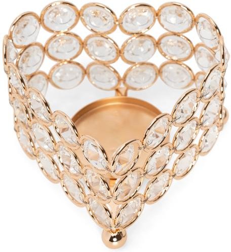 Crystal Dreams Windlicht Herz gold