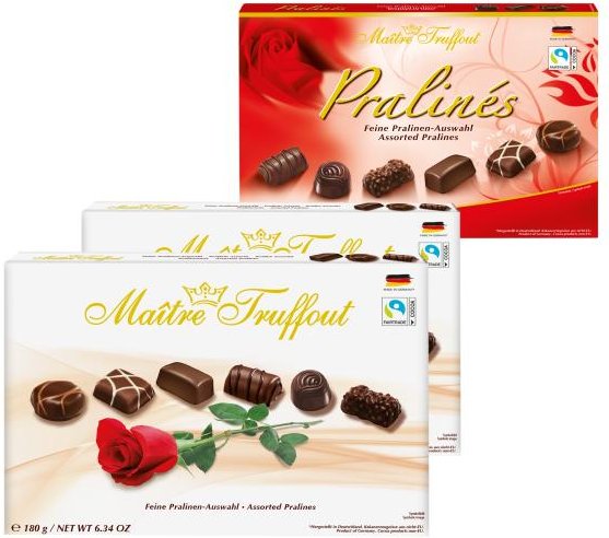 Pralinen Rot und Rose 180g 3er Set