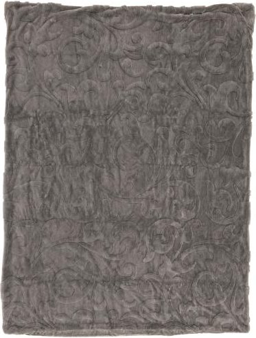 Kuscheldecke Ornament grau 130x160cm