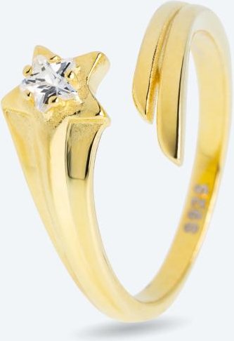 Ring Stern 925 vergoldet