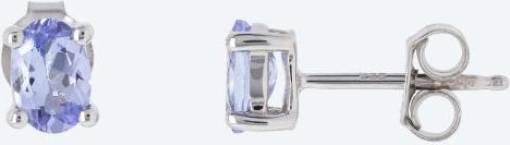 Ohrstecker 925 Sterling Silber rhodiniert Tansanit