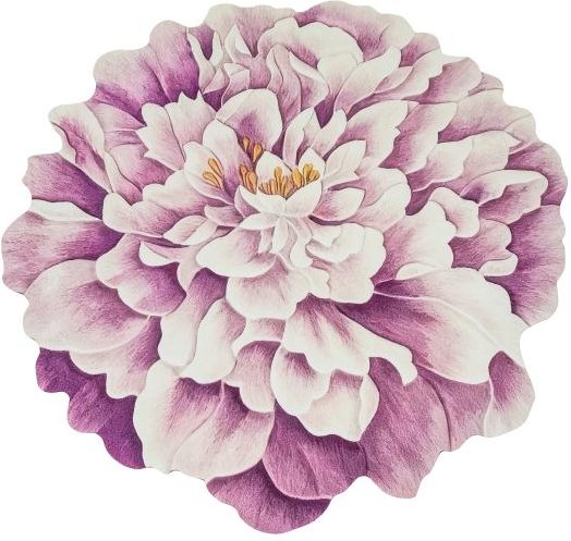 3D-Teppich in Blütenform 100cm