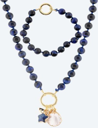 SET: Collier+Armband Tigerauge beh.