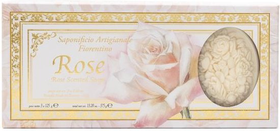 Fiorentino Hartseifen Set Rose 3 x 125g