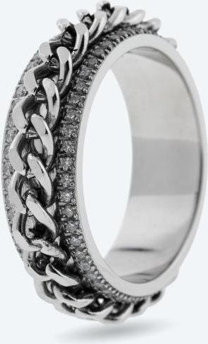 Ring Edelstahl Zirkonia