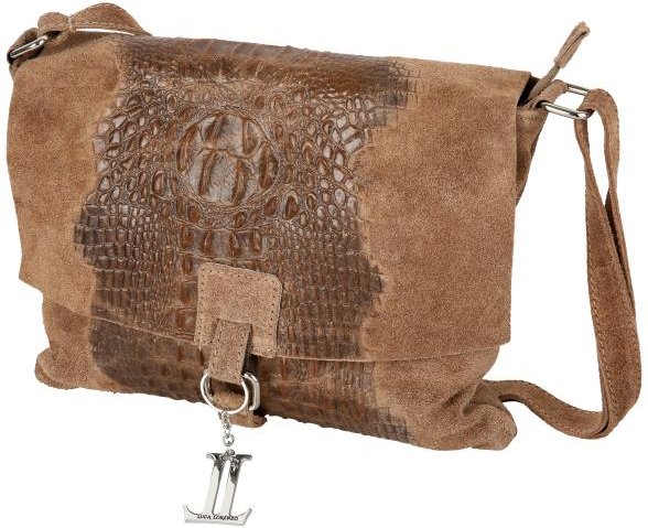 Luca Lorenzo Umhängetasche braun Kroko