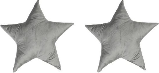 Kissenset Stern 2tlg. 45cm grau