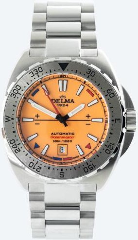 DELMA Herrenuhr "Oceanmaster" Automatik, orange