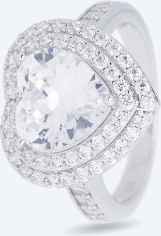 Ring 925 Sterling Silber rhodiniert Zirkonia