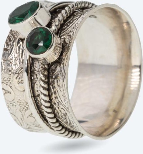 Ring 925 Sterling Silber Chromdiopsid