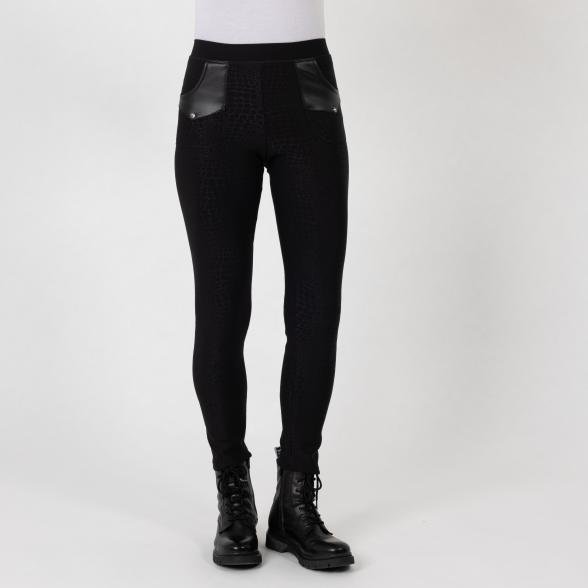 Thumbnail - FASHION NEWS Thermo-Fleece-Leggings schwarz
