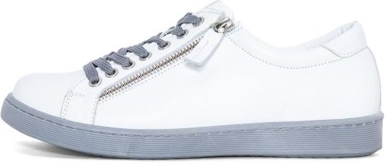Andrea Conti Damen Ledersneaker weiß/grau