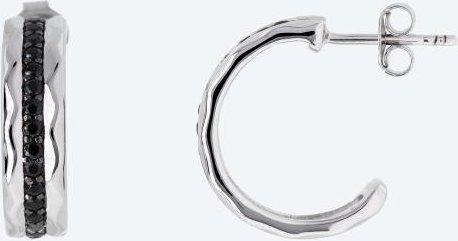 Creolen 925 Silber rhodiniert Spinell