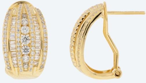 Ohrstecker 925 St. Silber vergoldet Zirkonia